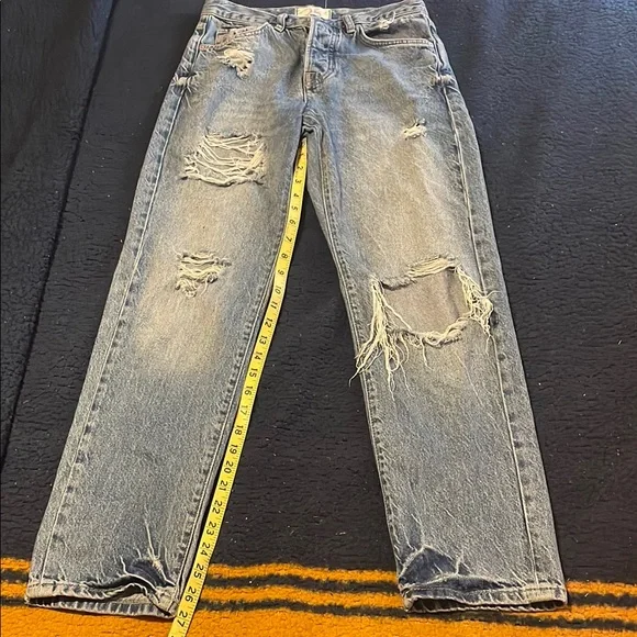 We the free / free people Distressed Blue Jeans - Picture 1 of 6